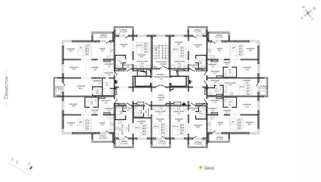 2-к кв. Новосибирская область, Новосибирск ул. Связистов, 162/3 (37.0 ... - Фото 1