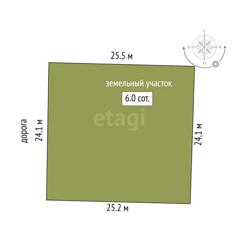 Участок в Урожайновское сельское поселение, СТ Тепловик-2 (6.02 м) - Фото 1