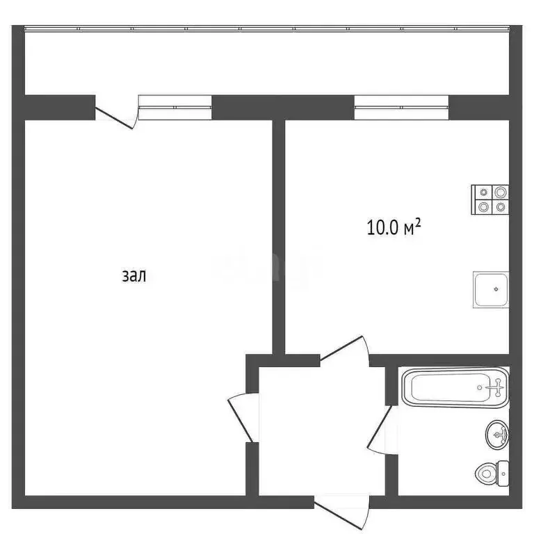 1-комнатная квартира: Ишим, улица Карла Маркса, 77А (36.5 м) - Фото 2