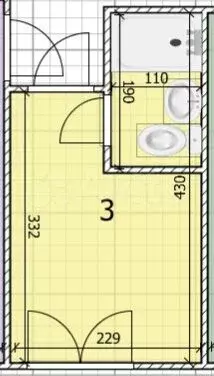 Доля в квартира-студии, 10 м, 1/8 эт. - Фото 0