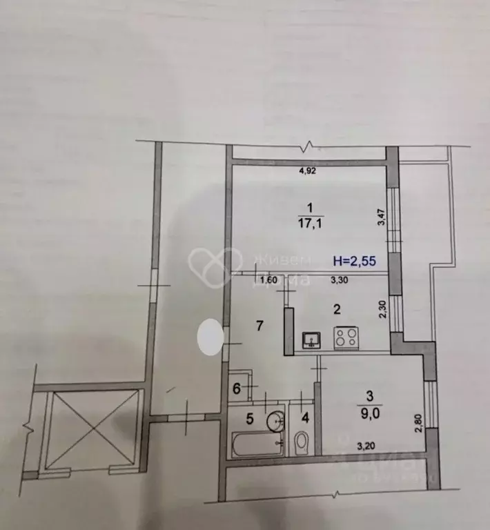 2-к кв. Волгоградская область, Волгоград ул. Тулака, 5 (43.8 м) - Фото 2