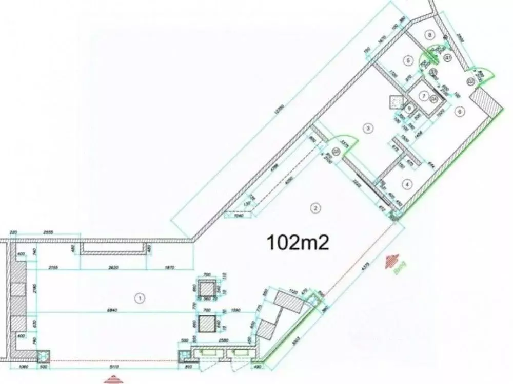 Торговая площадь в Москва наб. Пресненская, 10А (102 м) - Фото 2