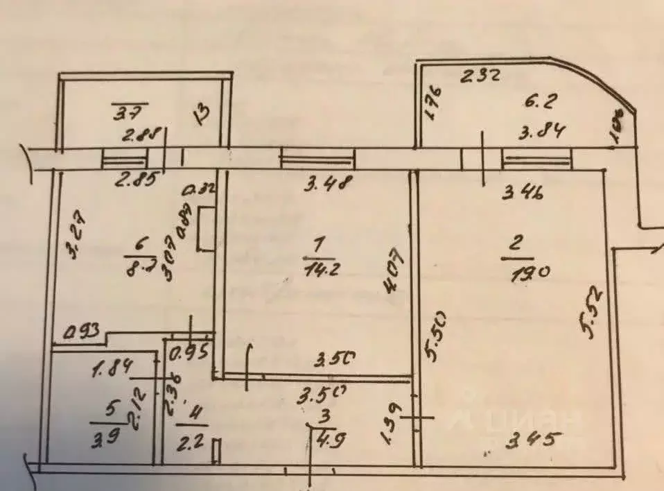 2-к кв. Татарстан, Казань ул. Братьев Касимовых, 21 (52.9 м) - Фото 2