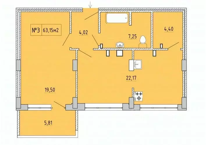 1-к кв. Крым, Феодосия ул. Грина, 43 (63.15 м) - Фото 0