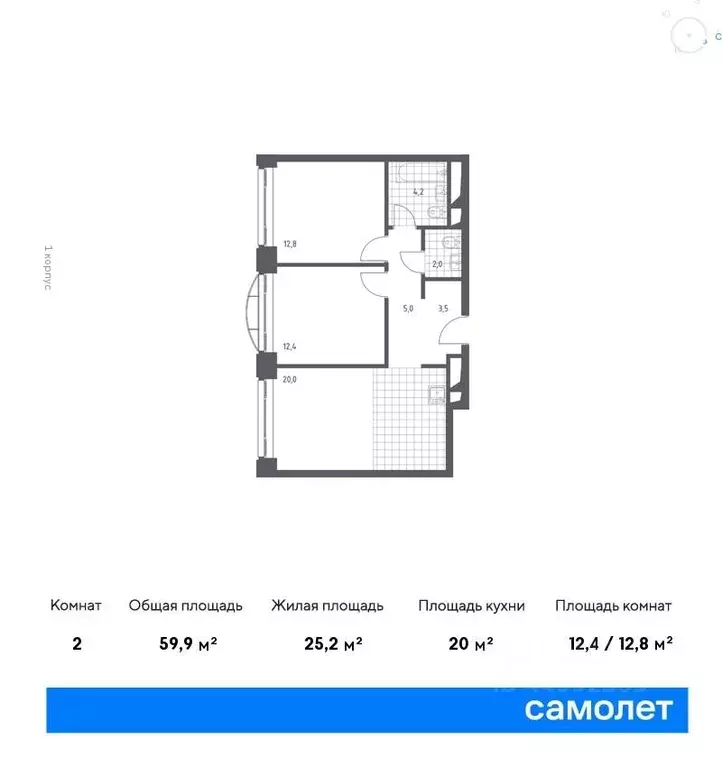 1-к кв. Москва Новоданиловская наб., 8к2 (58.3 м) - Фото 0