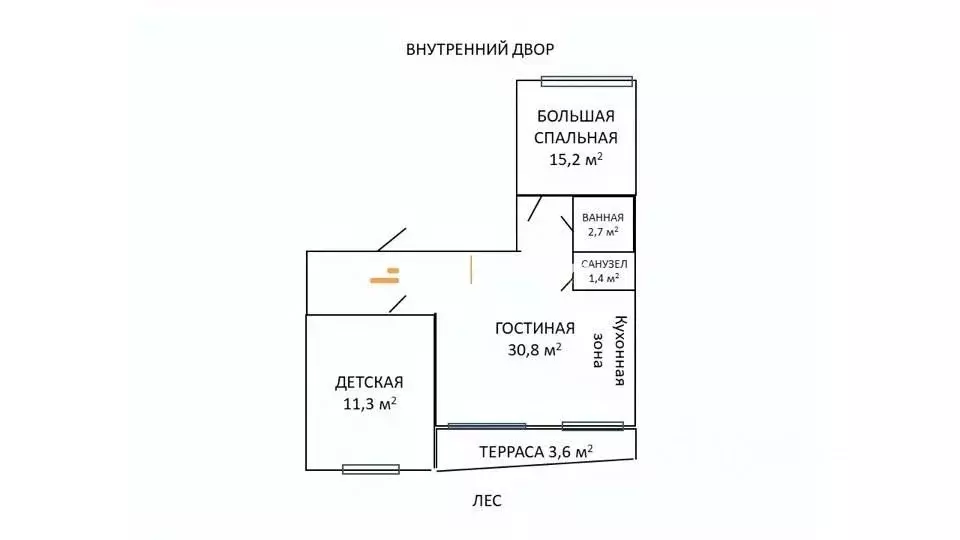 2-к кв. Брянская область, Брянск Вокзальная ул., 170 (61.4 м) - Фото 2