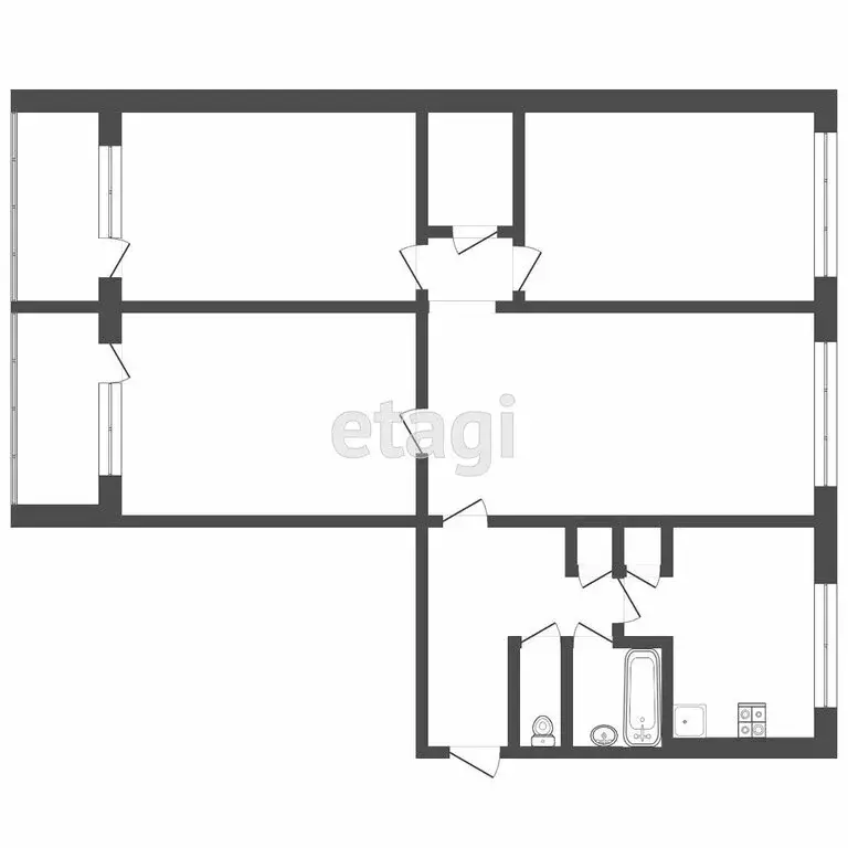 4-комнатная квартира: Саранск, улица Веселовского, 19 (83.6 м) - Фото 1