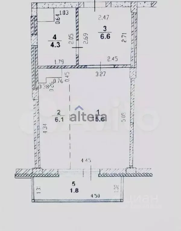 Студия Татарстан, Казань ул. Бари Галеева, 8Ак2 (34.4 м) - Фото 1