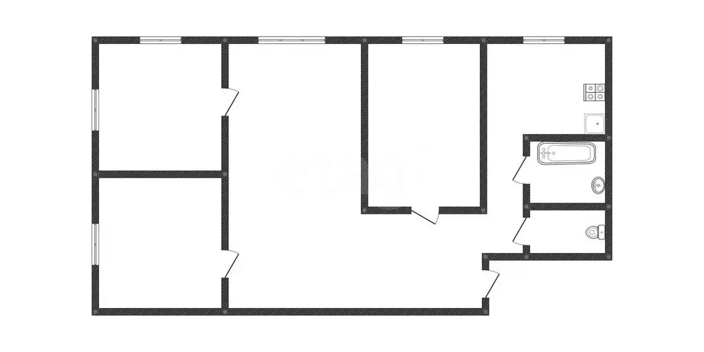 4-комнатная квартира: Курган, улица Коли Мяготина, 56 (62.7 м) - Фото 1