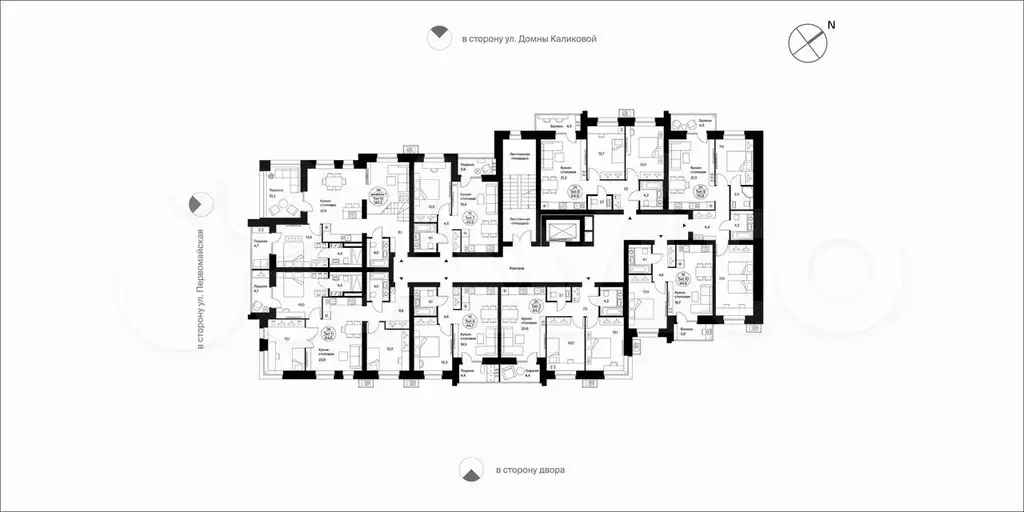 2-к. квартира, 64,7 м, 8/9 эт. - Фото 1