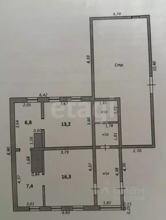 Дом в Белгородская область, Чернянский район, Волоконовское с/пос, с. ... - Фото 2