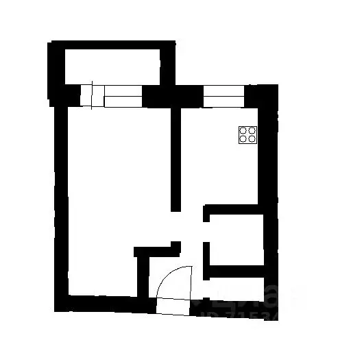 1-к кв. Татарстан, Зеленодольск ул. Ивана Заикина, 16 (34.7 м) - Фото 2
