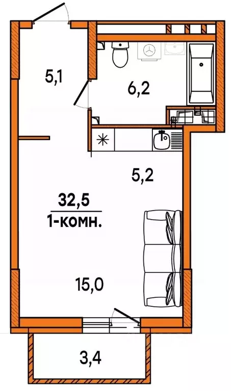 1-к кв. Ульяновская область, Ульяновск Киндяковка мкр, Заря жилой ... - Фото 1