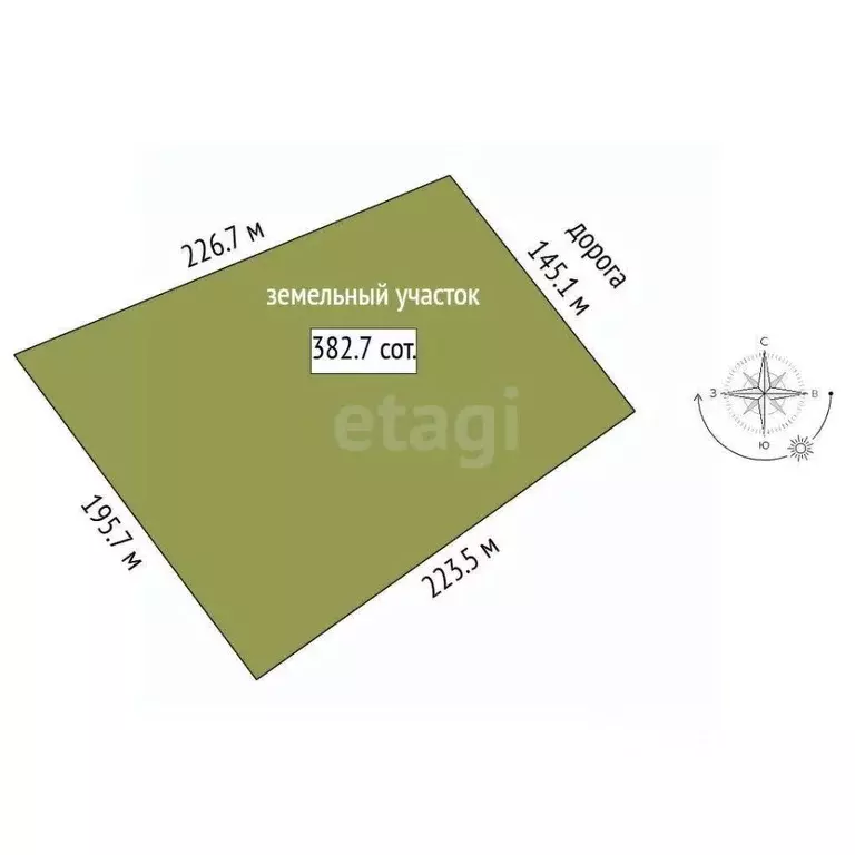 Участок в Крым, Симферопольский район, с. Мирное  (380.0 сот.) - Фото 1