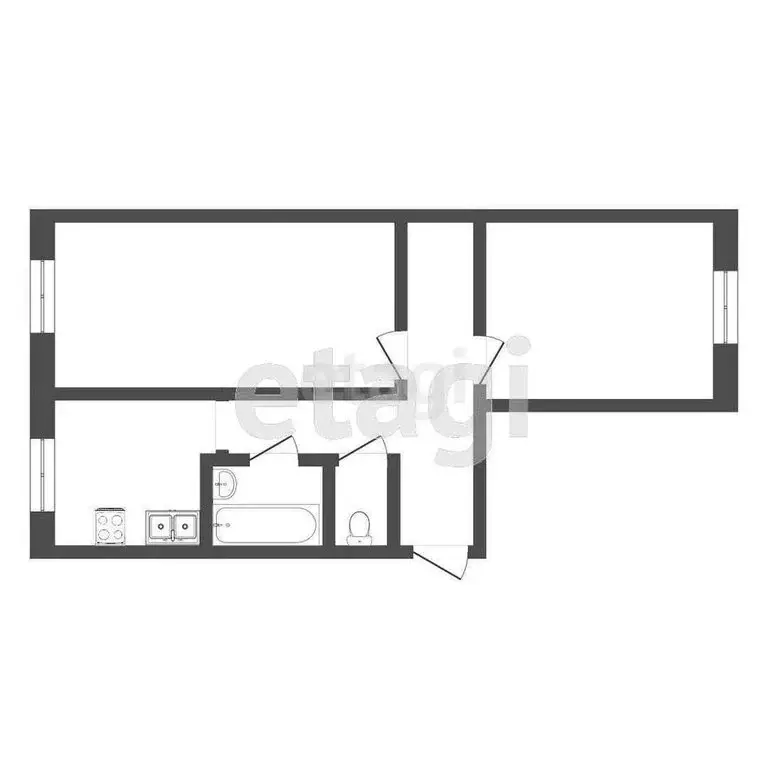2-комнатная квартира: Ирбит, улица 50 лет Октября, 23 (41.8 м) - Фото 1