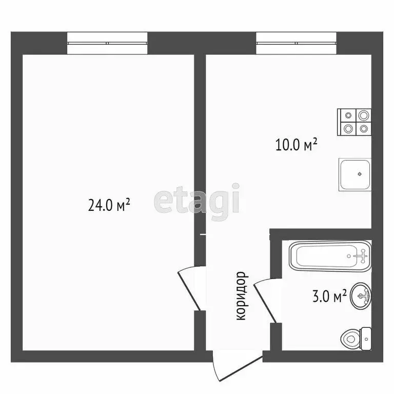 1-комнатная квартира: Оренбург, Беляевская улица, 15 (38.8 м) - Фото 1