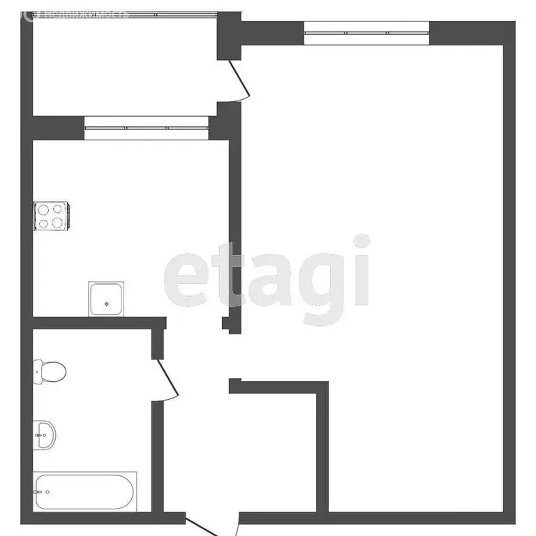 1-комнатная квартира: Тюмень, улица Червишевский Тракт, 45к5 (33.5 м) - Фото 0