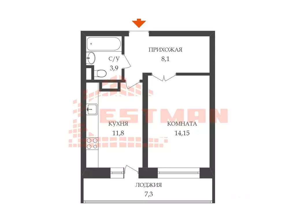 1-к кв. Московская область, Химки Сходня мкр, ул. Мичурина, 15 (45.0 ... - Фото 2