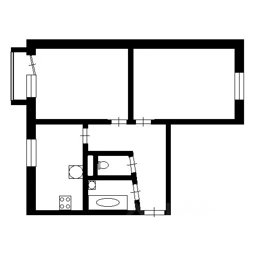 2-к кв. Татарстан, Казань ул. Александра Курынова, 6к2 (47.2 м) - Фото 1