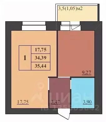 1-к кв. Ярославская область, Ярославль Северный жилрайон, 15-й мкр,  ... - Фото 1