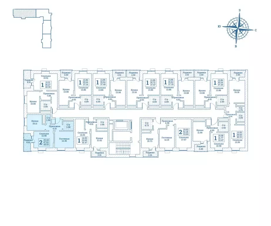 2-комнатная квартира: посёлок городского типа Монино, улица Генерала ... - Фото 2