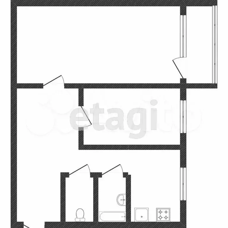 2-к. квартира, 39,2 м, 5/5 эт. - Фото 0