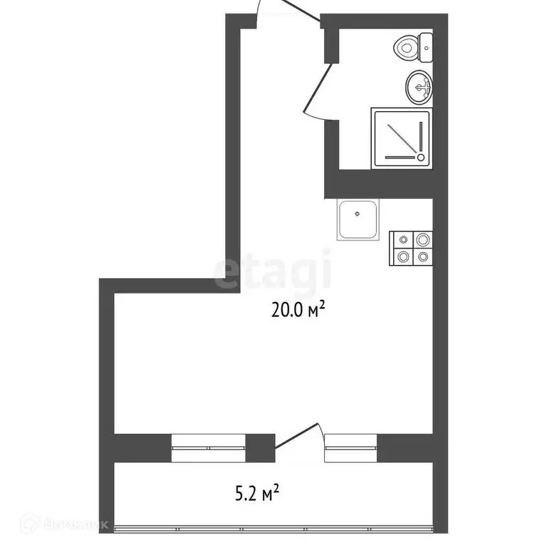 Продаётся квартира-студия, 28.5 м - Фото 0