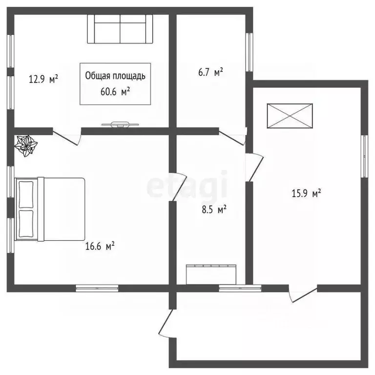Дом в Новосибирская область, Куйбышев ул. Зорге, 5 (61 м) - Фото 2