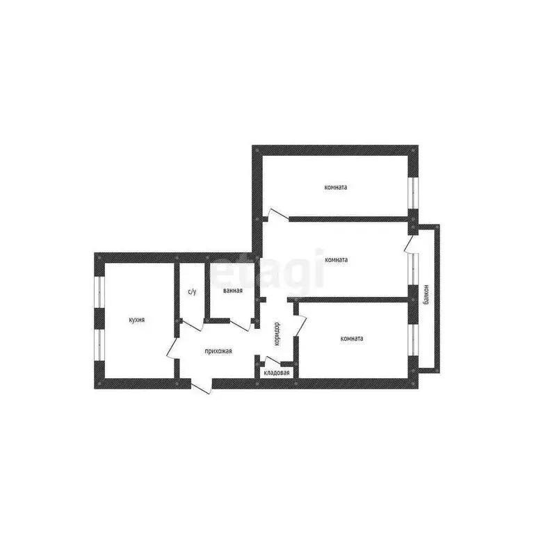 3-комнатная квартира: Нижняя Салда, улица Ломоносова, 29 (74.7 м) - Фото 0