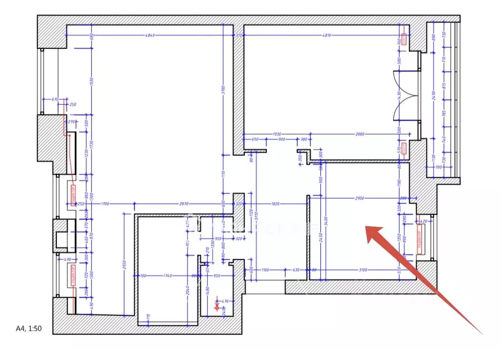Комната Москва Бакунинская ул., 4-6С1 (9.3 м) - Фото 2