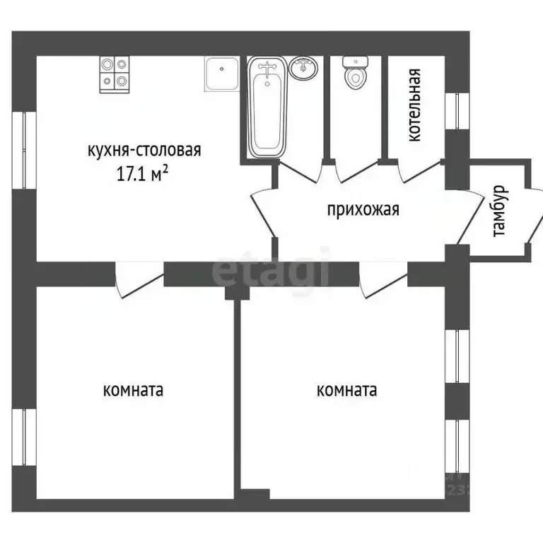 2-к кв. Владимирская область, Муром ул. Крылова, 33 (62.3 м) - Фото 2