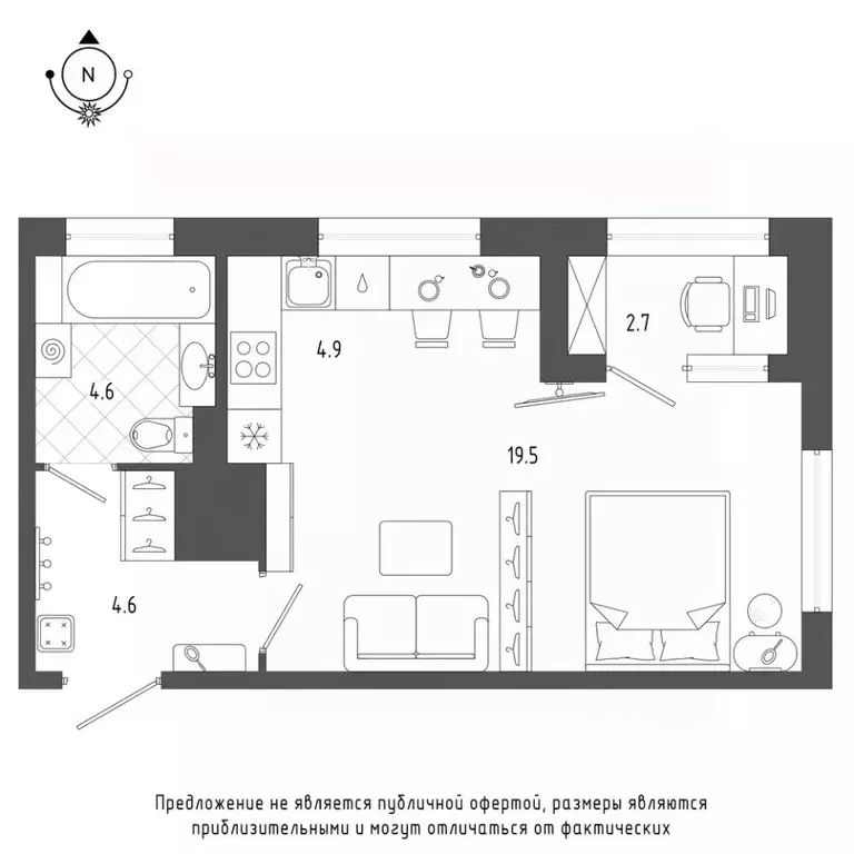 Студия Санкт-Петербург бул. Измайловский, 9 (34.9 м) - Фото 0