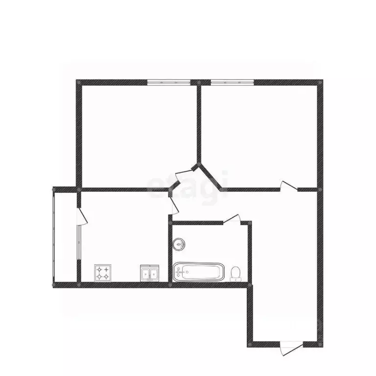 2-к кв. Костромская область, Кострома Мясницкая ул., 104А (65.0 м) - Фото 1