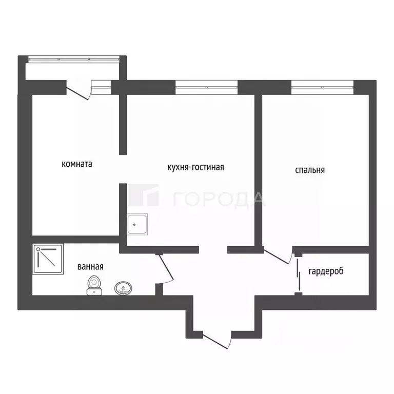 2-к кв. Алтайский край, Барнаул ул. Профинтерна, 28А (55.2 м) - Фото 2