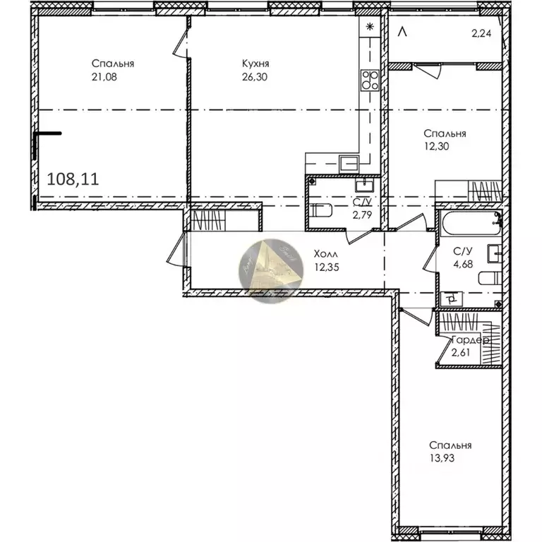3-к кв. Санкт-Петербург, Санкт-Петербург, Сестрорецк Авиационная ул., ... - Фото 2