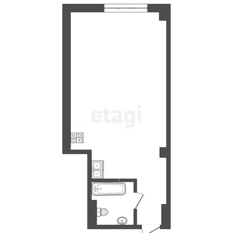 Квартира-студия: Тюмень, улица Сакко, 24 (23.5 м) - Фото 1