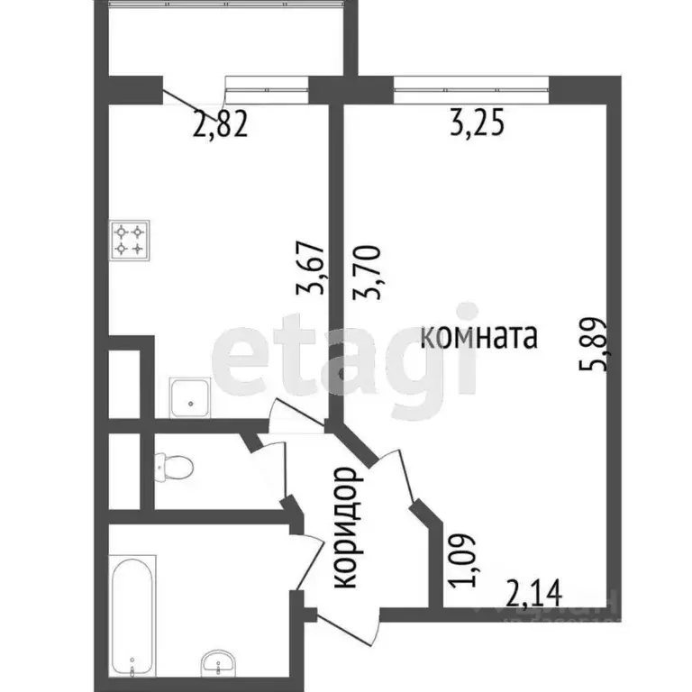 1-к кв. Ростовская область, Ростов-на-Дону пос. Чкаловский, пер. ... - Фото 1