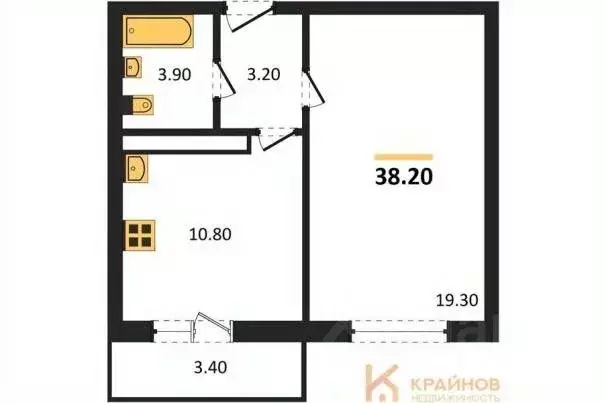 1-к кв. Воронежская область, Воронеж ул. Шидловского, 22 (38.2 м) - Фото 0