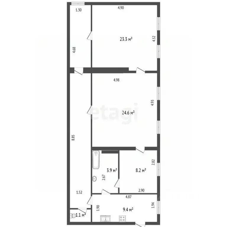 3-к кв. Санкт-Петербург Гороховая ул., 46 (88.3 м) - Фото 2