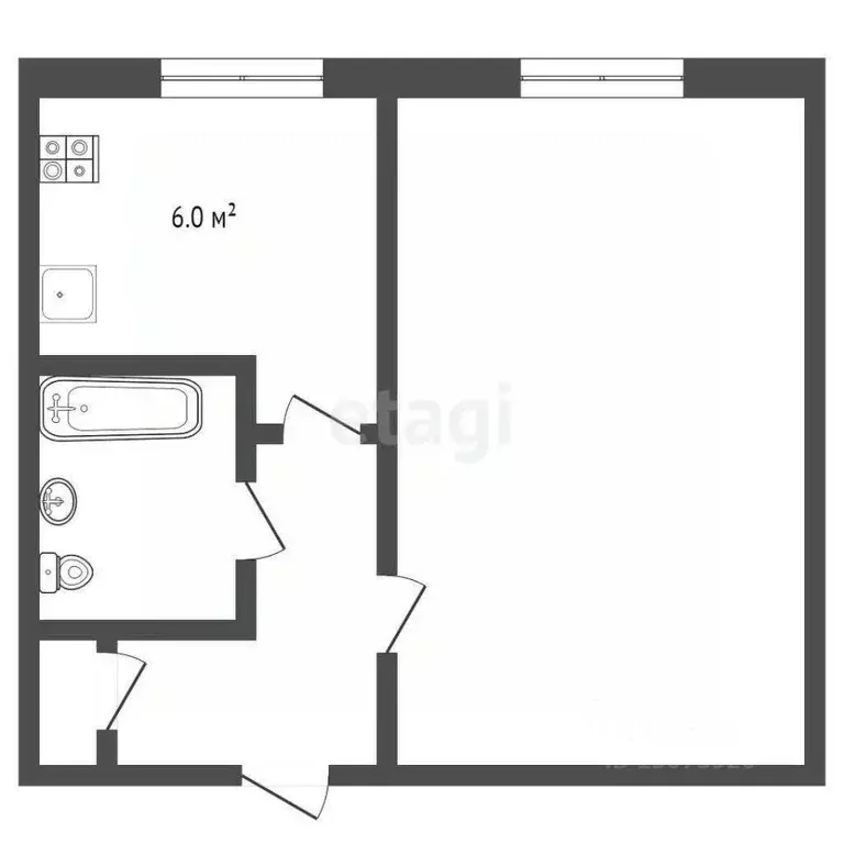 1-к кв. Ярославская область, Ярославль ул. Кривова, 45 (31.0 м) - Фото 2