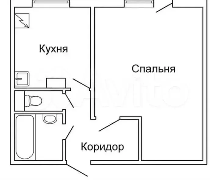 1-к. квартира, 30 м, 3/9 эт. - Фото 0