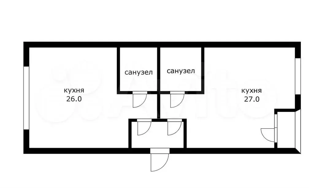 2-к. квартира, 53 м, 1/12 эт. - Фото 0