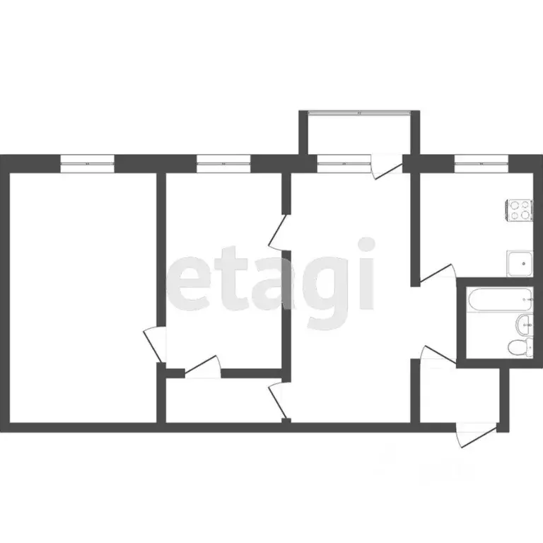 3-к кв. Тюменская область, Тюмень ул. Республики, 155 (59.6 м) - Фото 2