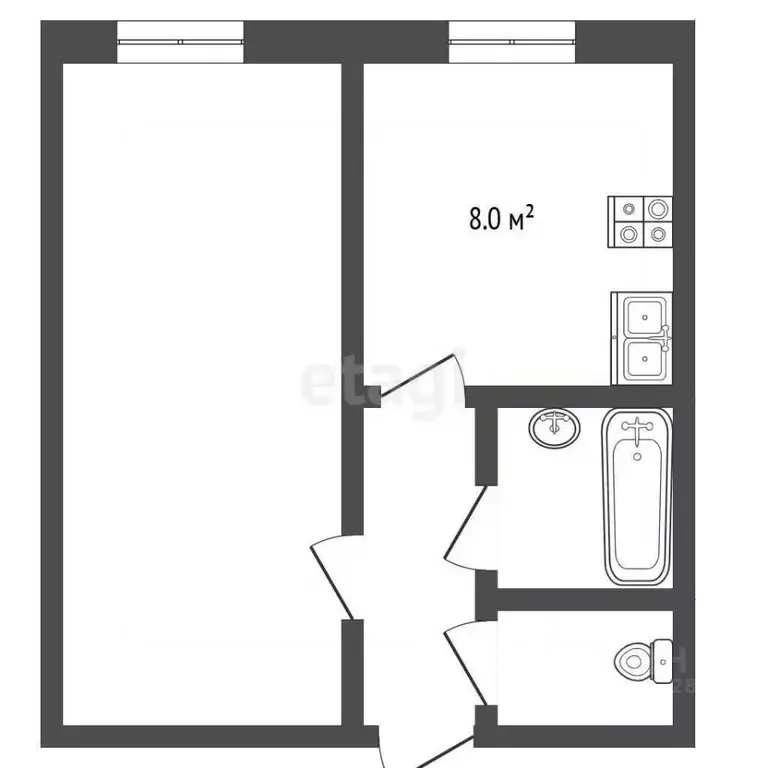 1-к кв. Владимирская область, Селивановский муниципальный округ, пос. ... - Фото 1