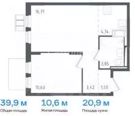 2-к кв. Московская область, Ленинский городской округ, д. Коробово ул. ... - Фото 2