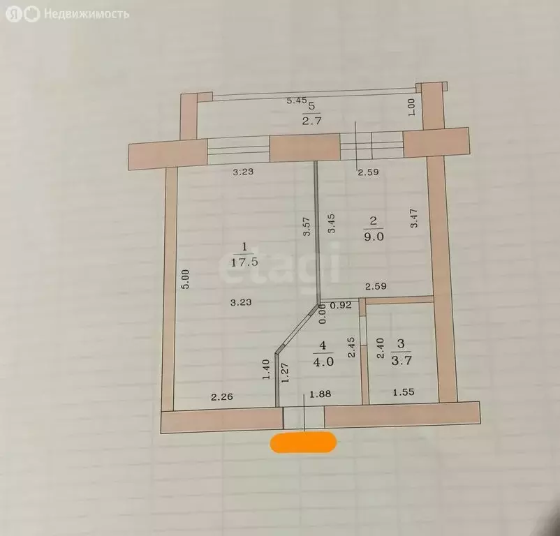 1-комнатная квартира: Казань, улица Кул Гали, 38 (34.2 м) - Фото 1