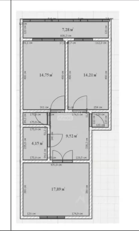 2-к кв. Вологодская область, пос. Кувшиново ул. Майская, 3 (63.0 м) - Фото 2