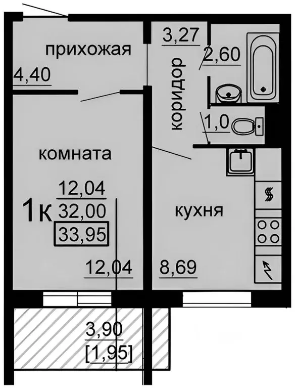 1-к кв. Челябинская область, Челябинск ул. Бейвеля, 118 (32.0 м) - Фото 1