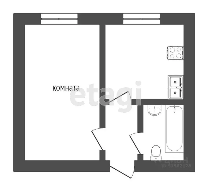 1-к кв. Дагестан, Махачкала ул. Мекегинская, 36 (40.0 м) - Фото 0