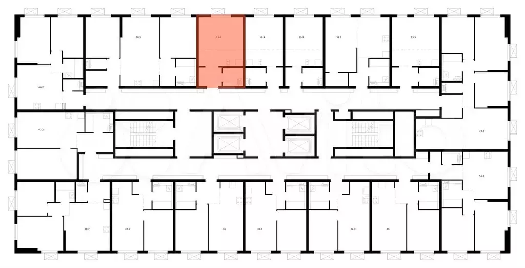 Квартира-студия, 23,6 м, 25/33 эт. - Фото 1